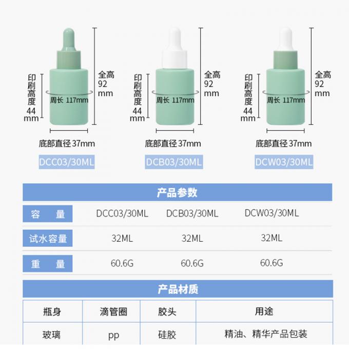 Customized Silk Screen Printing Glass Foundation Bottle For Skin Care Cream 4