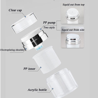 Popular Acrylic Press Foundation Bottle Double Layer Face Cream Bottles Eye Cream Container