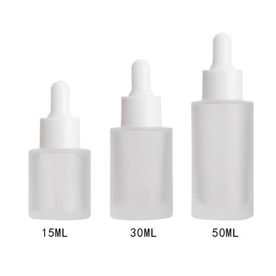 Simple Round Glass Foundation Bottle with Free Samples Transparent Glossy Finish